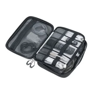 Troika Black Connected Organizer – Vandafvisende Tech Pouch & Kabeltaske
