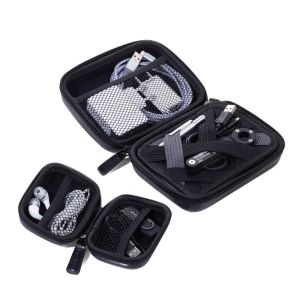 Troika Onpack Sæt med 2 x hårde EDC Organizer etui tasker til makeup, elektronik og tilbehør, Sort