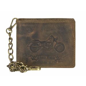 GreenBurry Biker pung med kæde Vintage  - Biker motiv