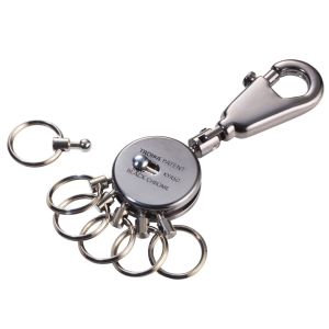 Troika Patent 6 Nøgleringe med Lynkobling og Karabinhage