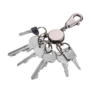 Troika Patent 6 Nøgleringe med Lynkobling og Karabinhage