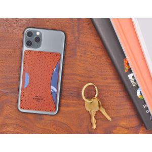 Woolly Made Stick-On Phone Kortholder Perforeret Læder