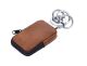 Nøgletaske med lomme - antibakteriel belægning brun